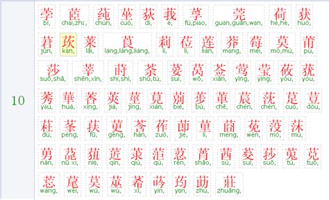 筆劃十劃的字|10画的字